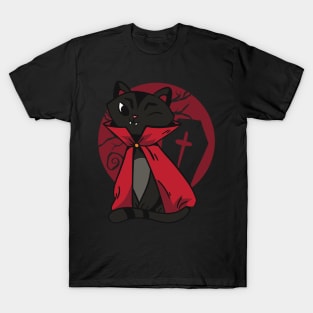 Black Vampire Cat T-Shirt